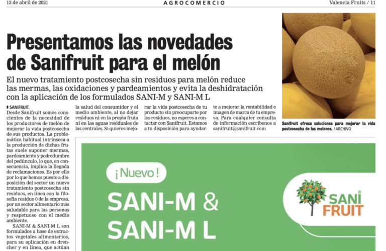 SANI-M y SANI-M L en Valencia Fruits