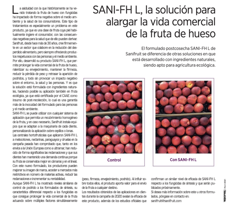 SANI-FH L en la Revista Mercados
