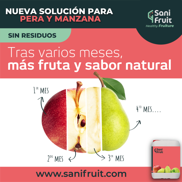 Sanifruit presenta su nuevo tratamiento postcosecha sin residuos tóxicos para pera y manzana