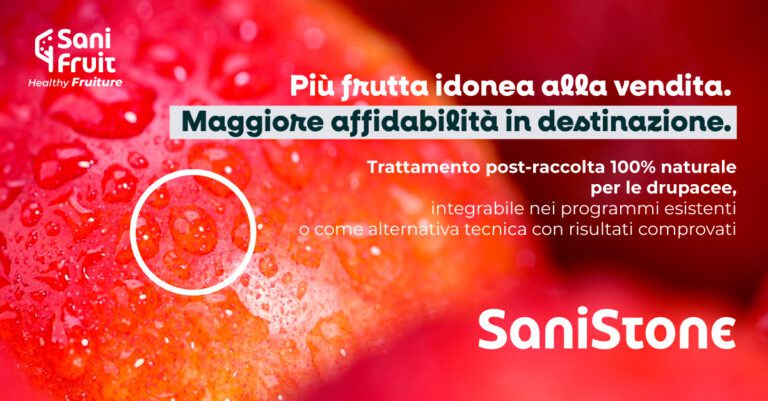 SaniStone, trattamento post‑raccolta naturale per le drupacee